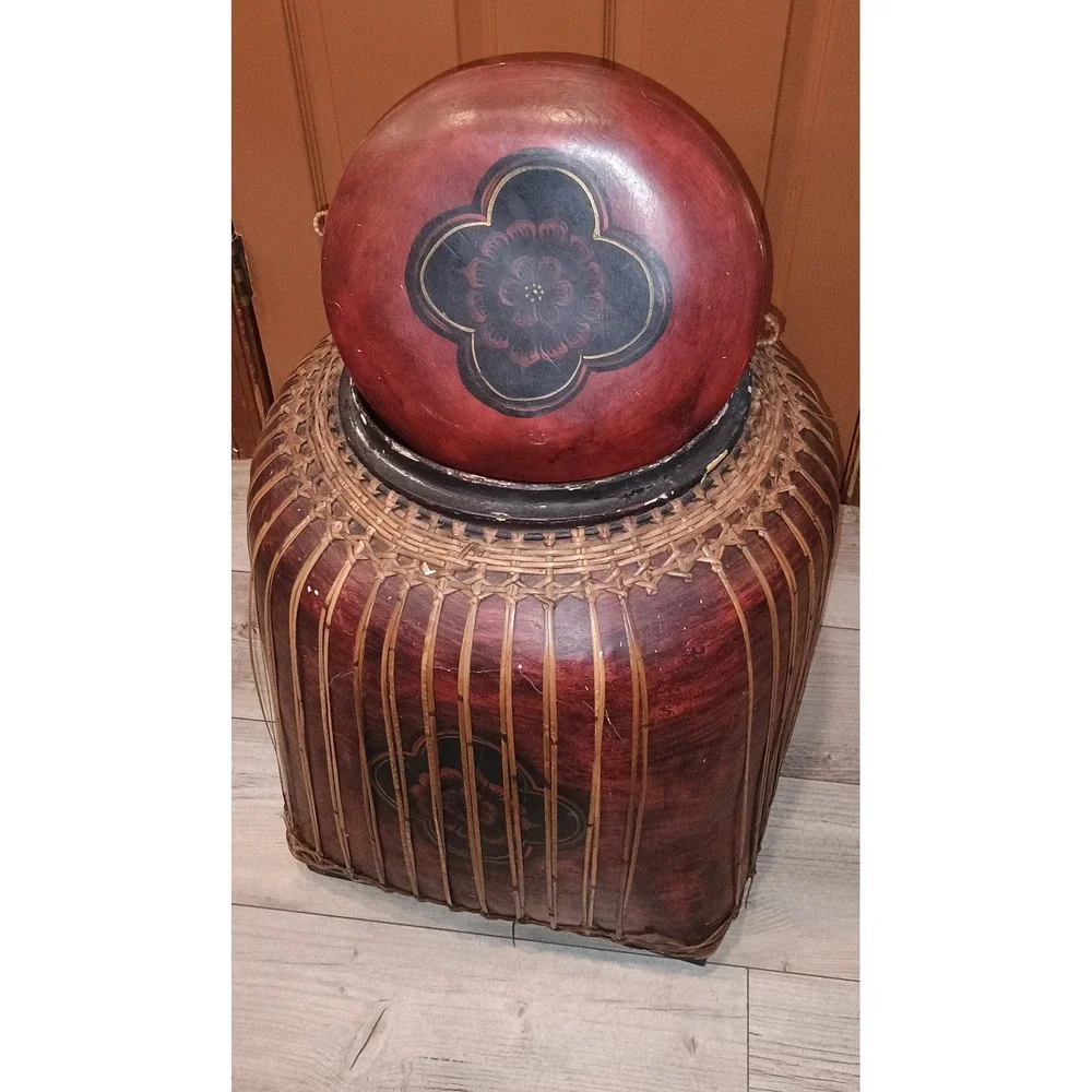 Burmese Chinese Home Decor 2️⃣4️⃣x1️⃣7️⃣Large Asian Woven Bamboo Storage Basket